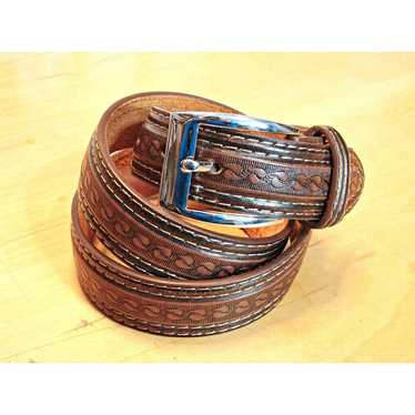 Other × Vintage Gold Coast Mens Leather Belt Sz 36