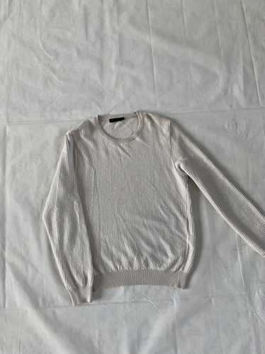 Calvin Klein CK Collection Waffle Knit Ivory Sweat