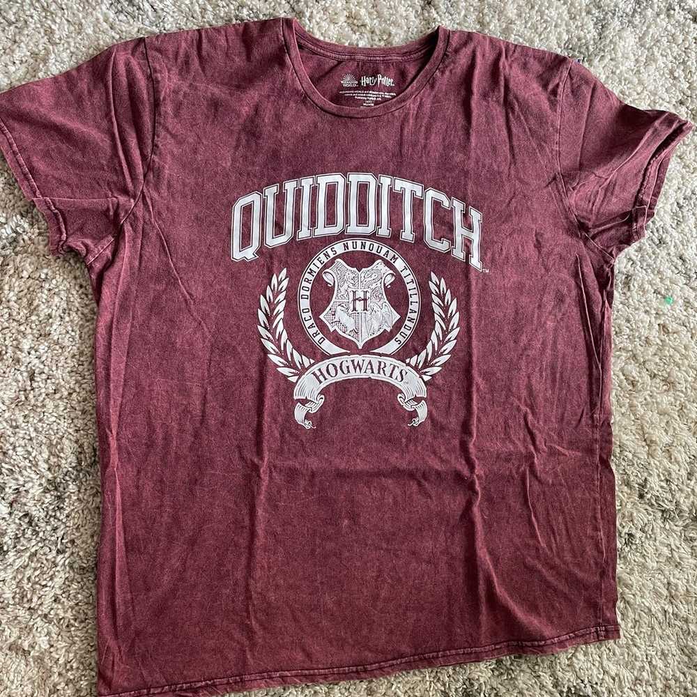 Harry Potter Shirt Men 3XL Adult Red Quiddich Wit… - image 1