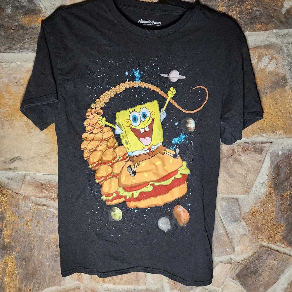 Nickelodeon outerpace SpongeBob black t shirt - image 1