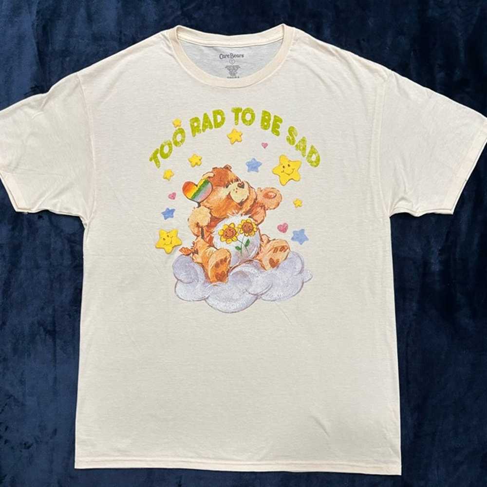 Unisex care bears too rad to be sad t shirt SIZE … - image 2