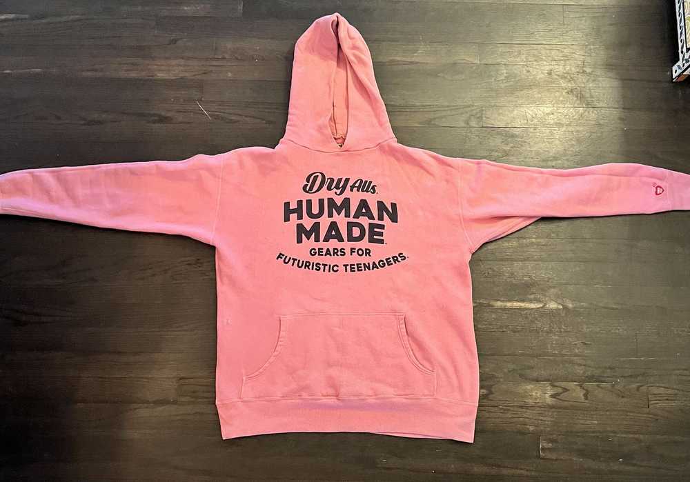 Human Made RARE Made Pink Hoodie - image 2