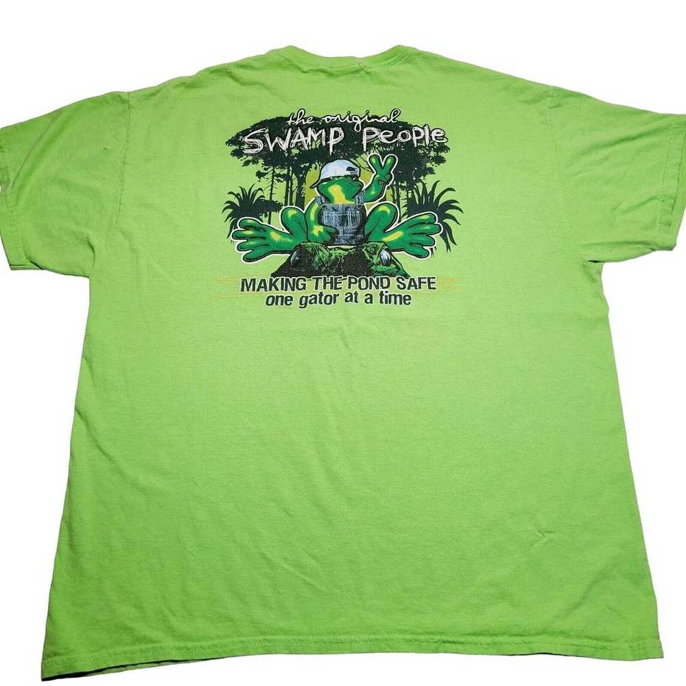 Vintage Peace Frogs Swamp People Gator Graphic T-… - image 1