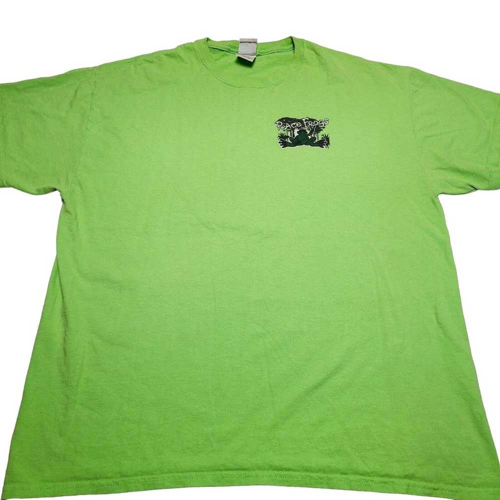 Vintage Peace Frogs Swamp People Gator Graphic T-… - image 3