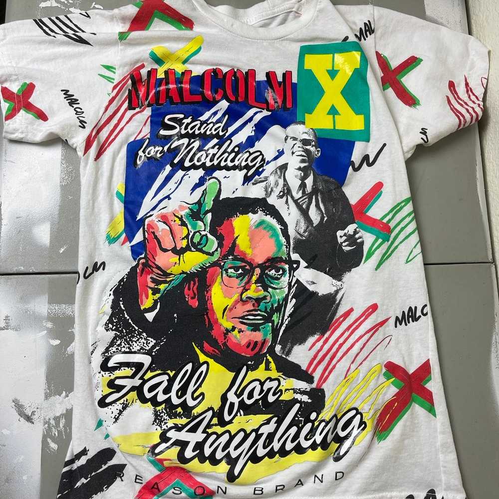 Reason Malcolm X All Over Print Shirt Size: Small - image 1
