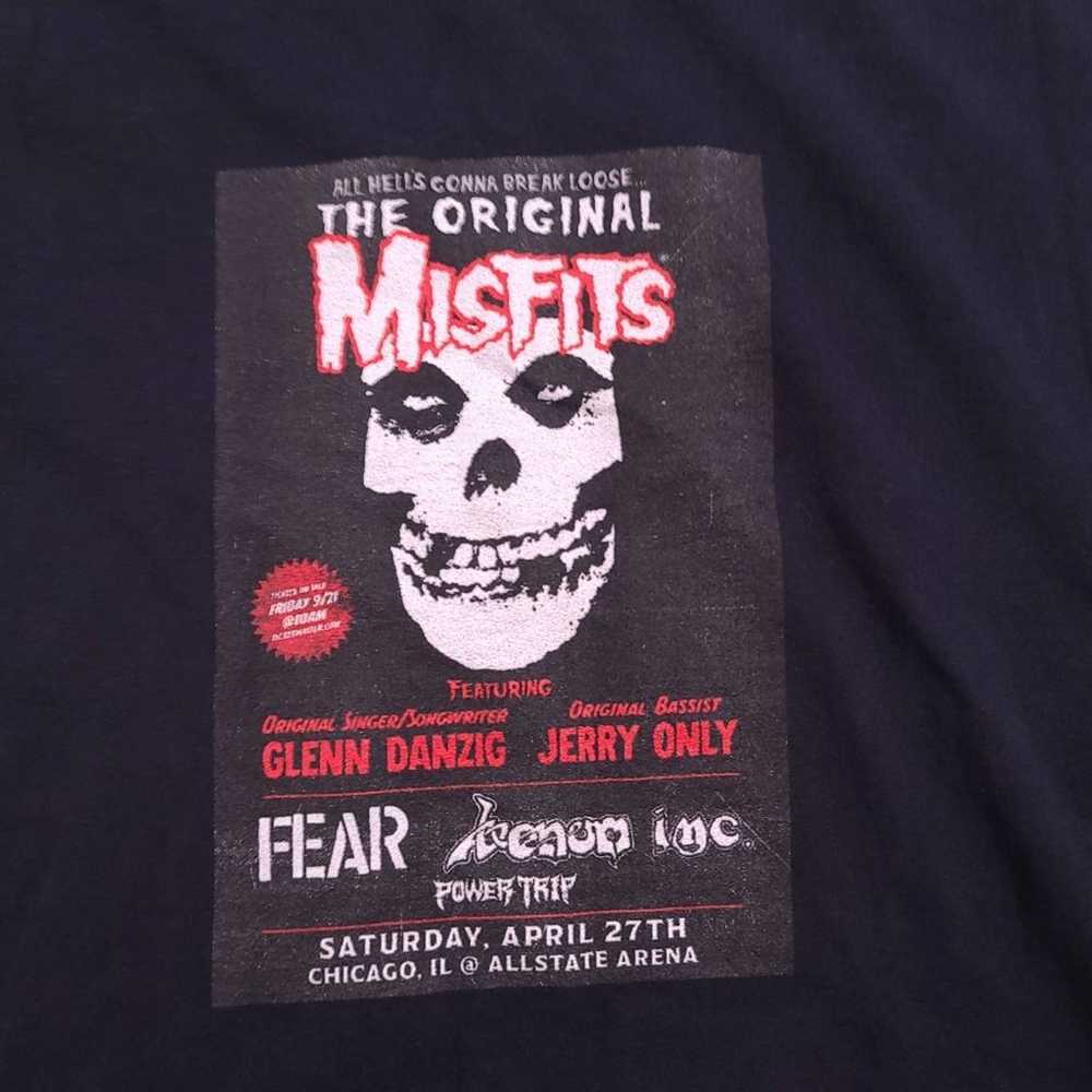 Misfits Black Graphic Crew Neck T-Shirt 2XL - image 4