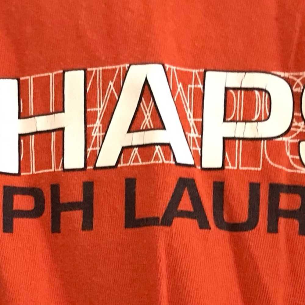 Chaps Ralph Lauren Mens XXL 1990s Orange Long Sle… - image 3