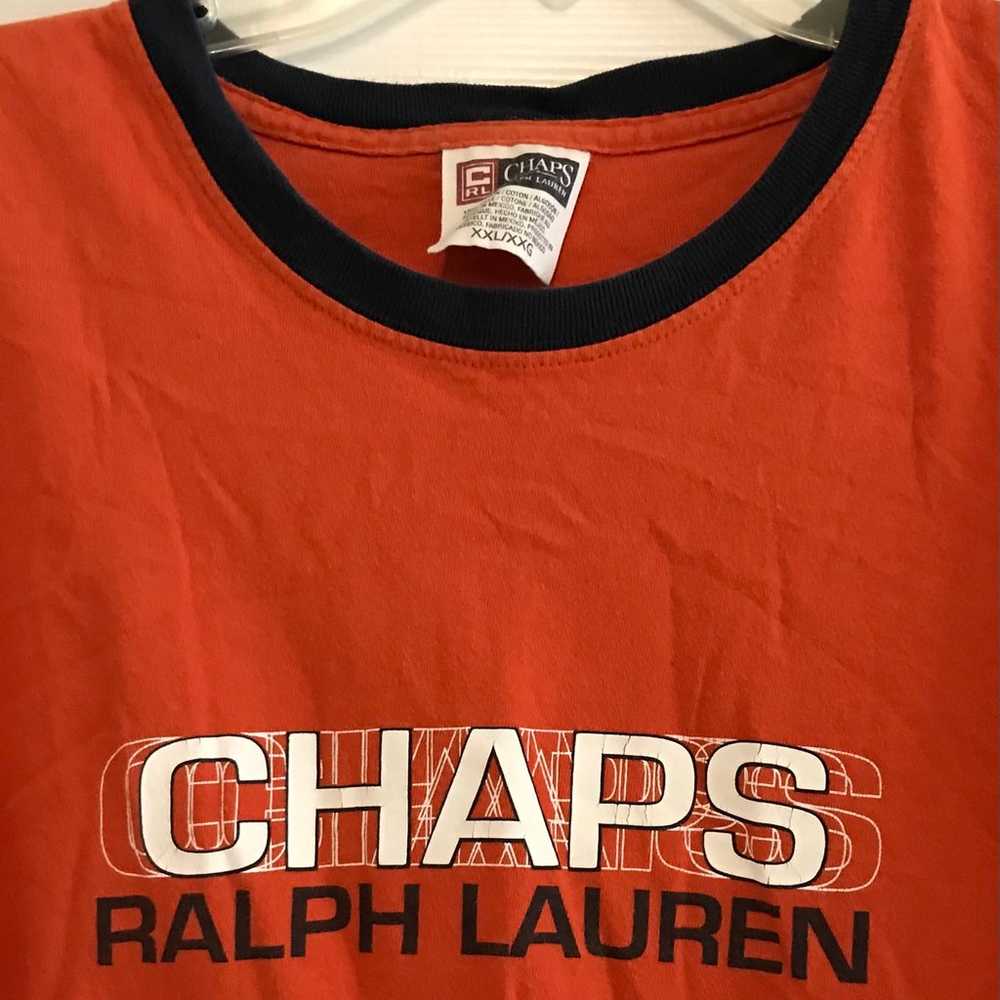 Chaps Ralph Lauren Mens XXL 1990s Orange Long Sle… - image 4