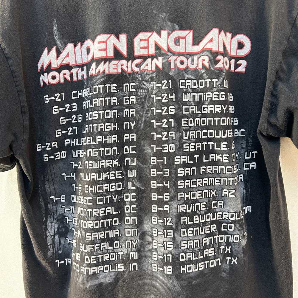 Iron Maiden Tee North American Tour T-Shirt 2012 … - image 4