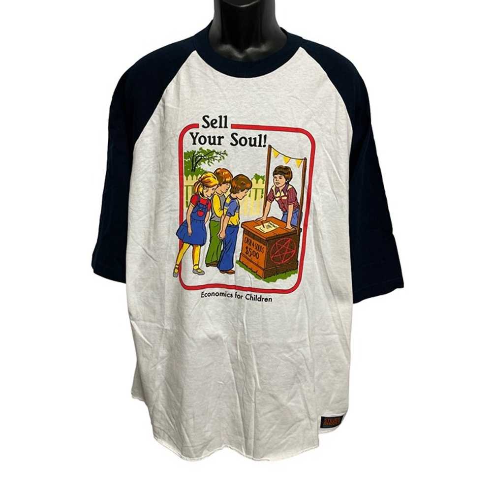 Steven Rhodes Raglan T Shirt Sell Your Soul! Econ… - image 1