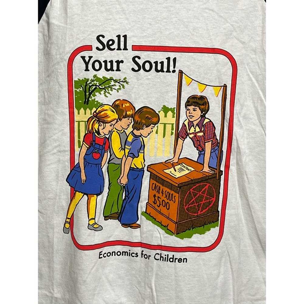 Steven Rhodes Raglan T Shirt Sell Your Soul! Econ… - image 2