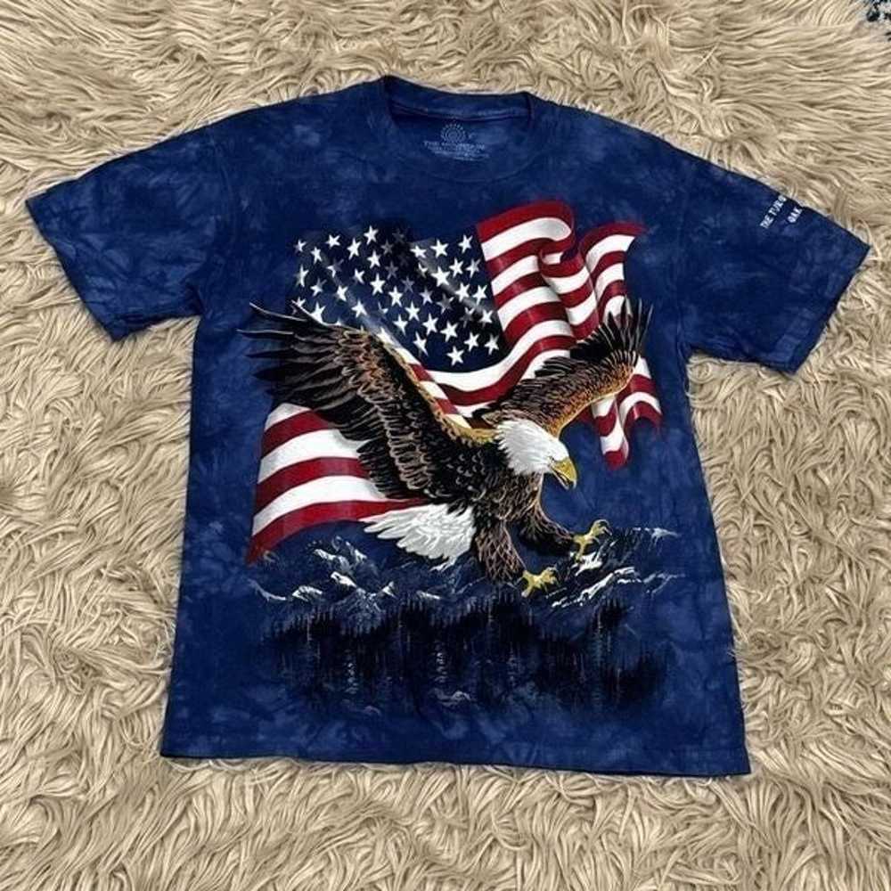 The Mountain Eagle and American flag shirt small - image 1