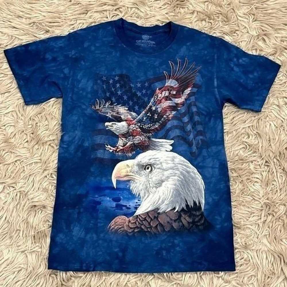 The Mountain Eagle and American flag shirt small - image 1