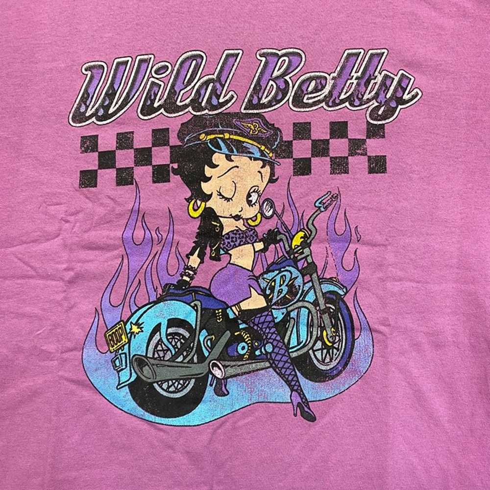Wild Betty Boop Neon Flames Ride or Die Long Slee… - image 2