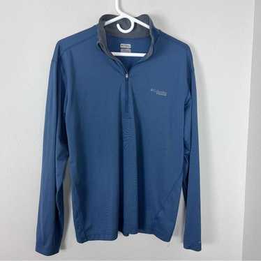 Columbia Titanium Blue Quarter Zip Pullover Top - image 1