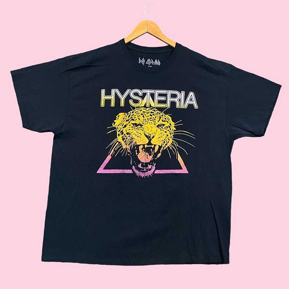 Def Leppard Hysteria '87 Rock Band Patches Tee O/S - image 1