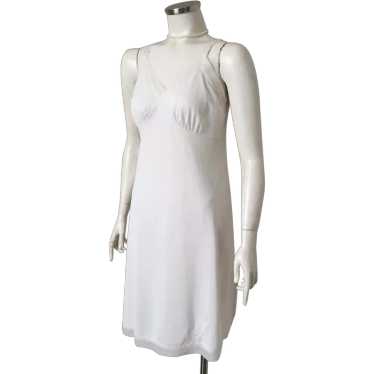 Vintage 1960s White Lorraine Mini Dress Under Sli… - image 1