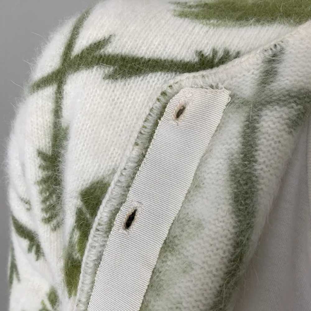 1960s Vintage Super Soft White Cardigan Sweater w… - image 5