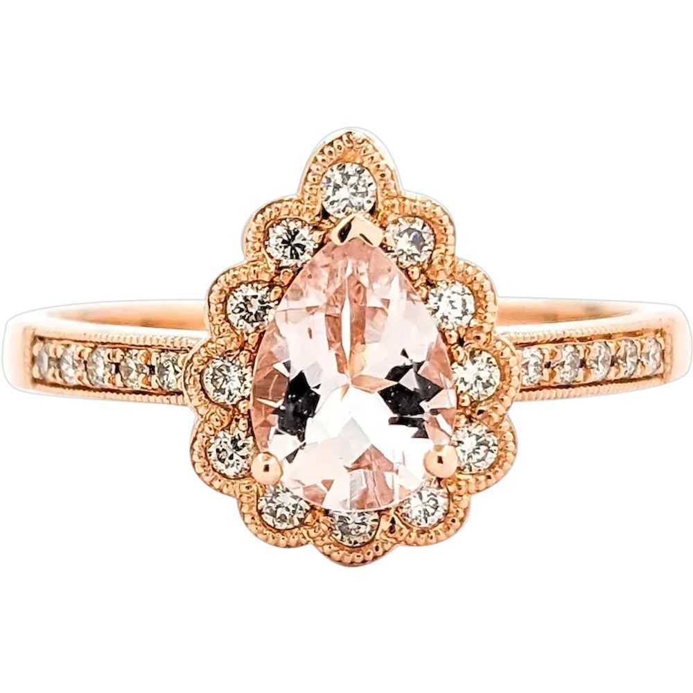 .58ct Morganite & Diamond Ring In Rose Gold - image 1