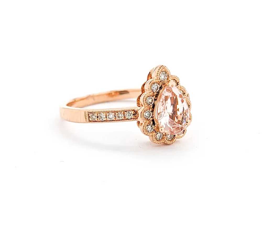 .58ct Morganite & Diamond Ring In Rose Gold - image 6