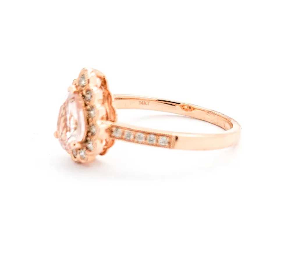 .58ct Morganite & Diamond Ring In Rose Gold - image 8