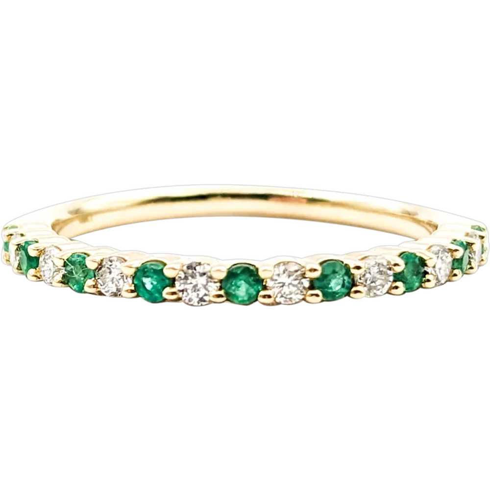 .18ctw Emerald & Diamond Ring In Yellow Gold - image 1