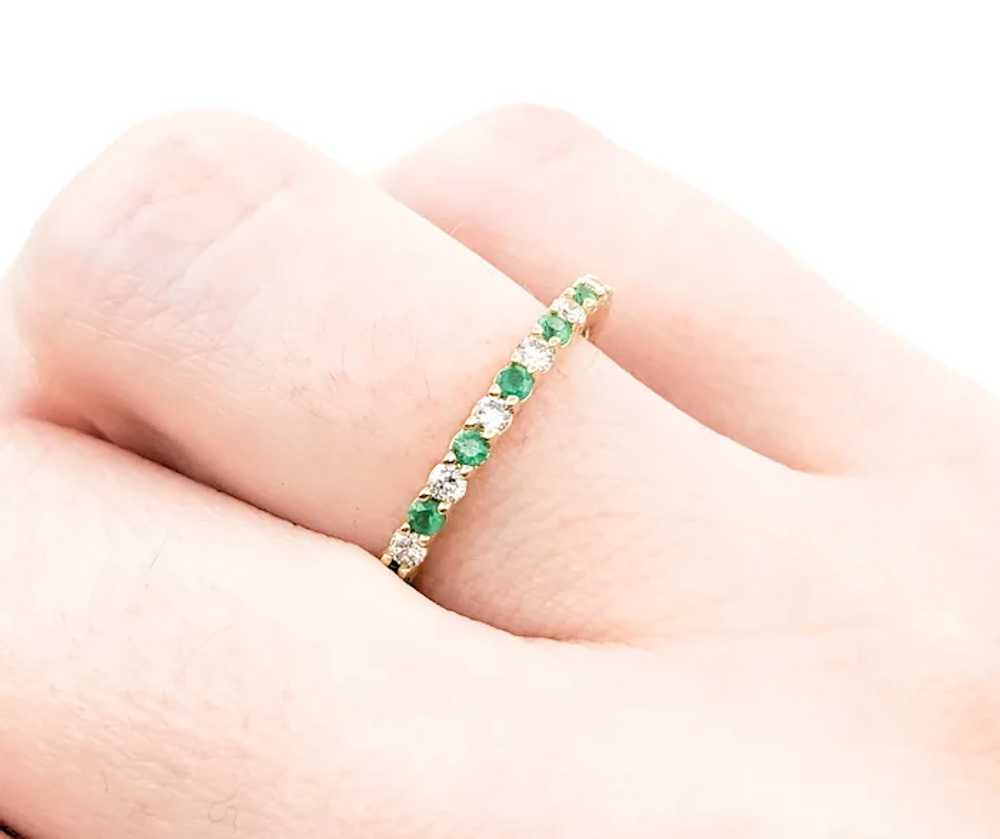.18ctw Emerald & Diamond Ring In Yellow Gold - image 4