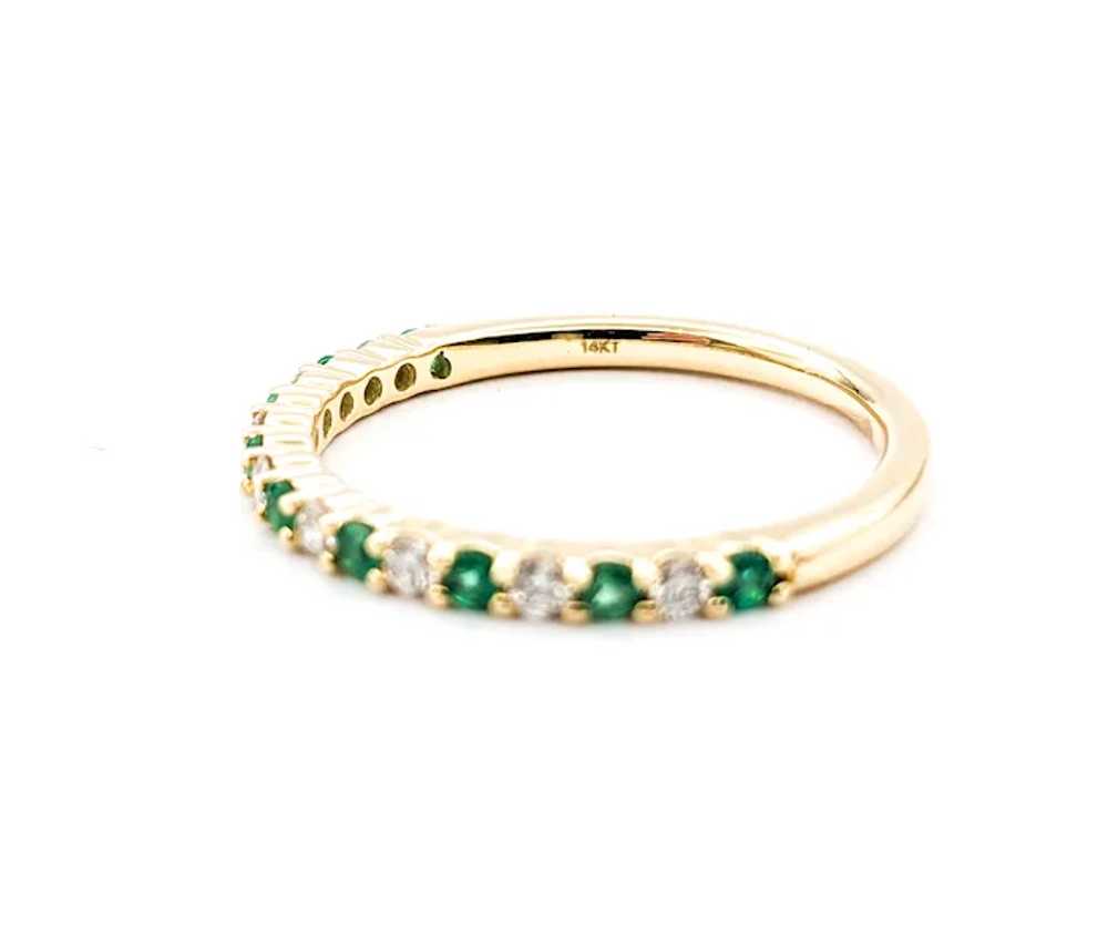 .18ctw Emerald & Diamond Ring In Yellow Gold - image 5