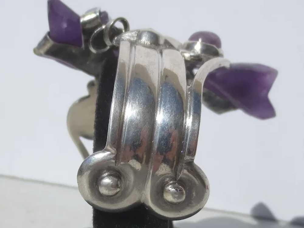 Spratling Style Amethyst and Sterling Cuff - image 4