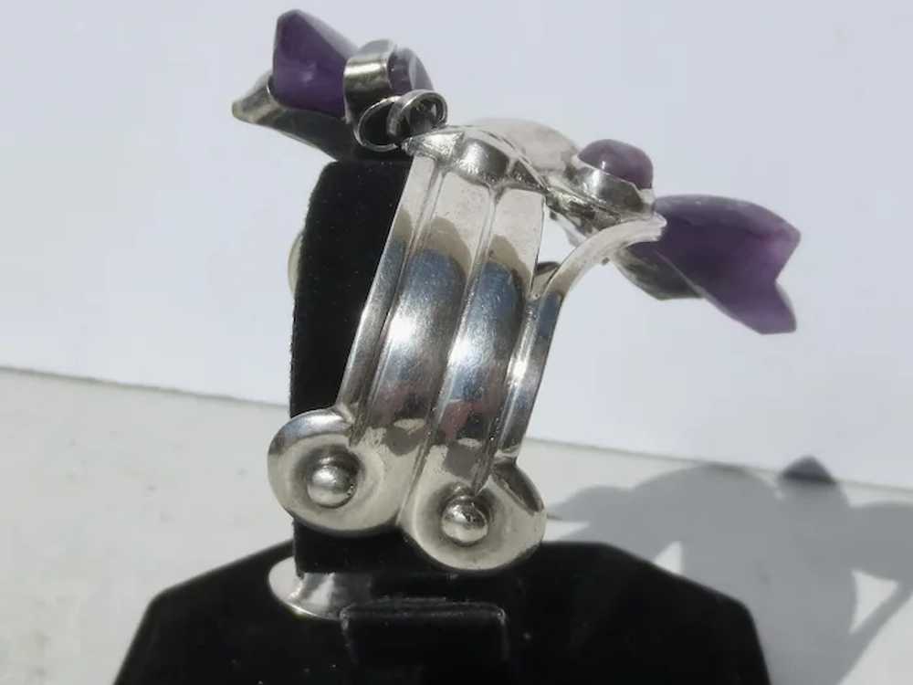 Spratling Style Amethyst and Sterling Cuff - image 5