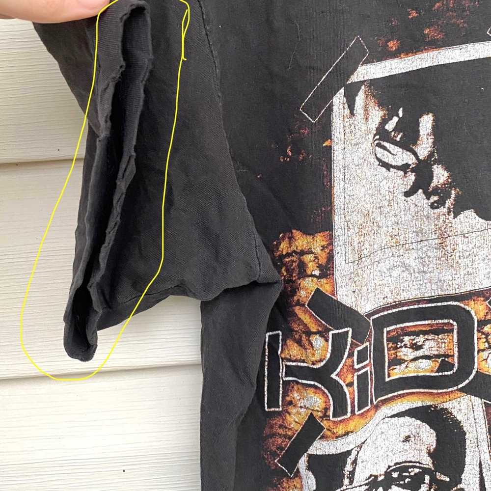 Vintage Kid Cudi Rap T-Shirt Faded Black Small (A) - image 3