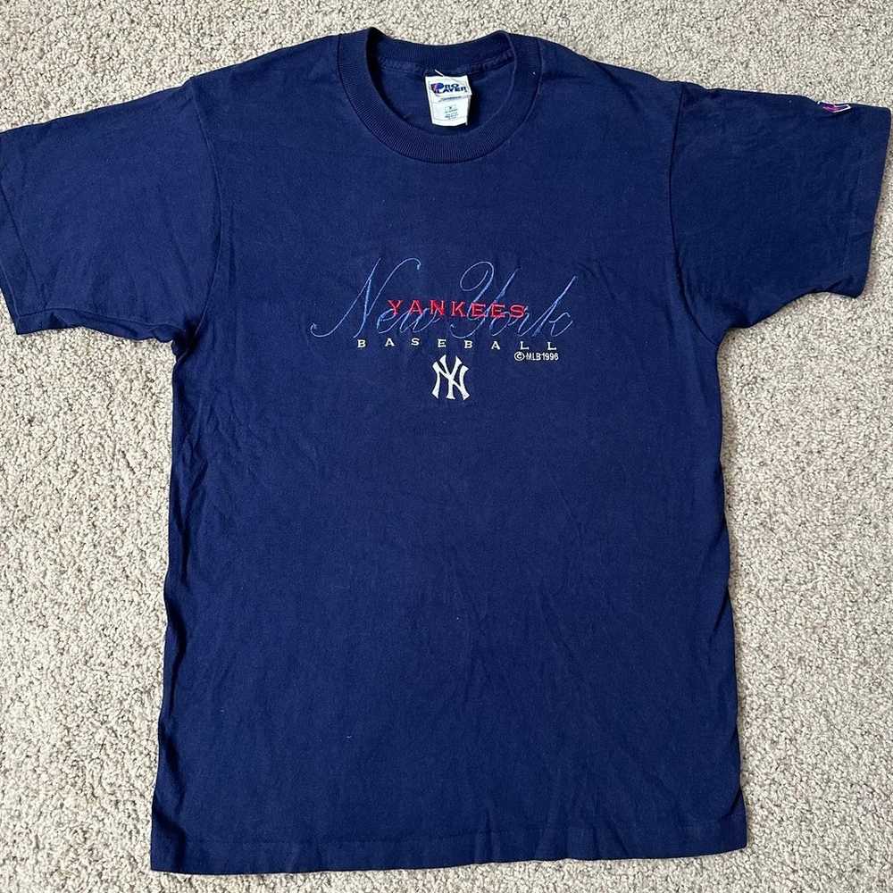 Vintage 90s New York Yankees Medium Pro Player Na… - image 1