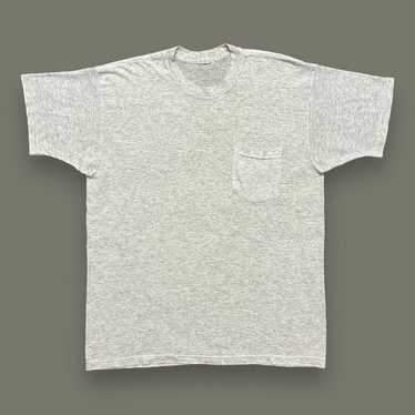 Vintage Faded Blank Shirt Pocket Tee 80s 90s Sun … - image 1