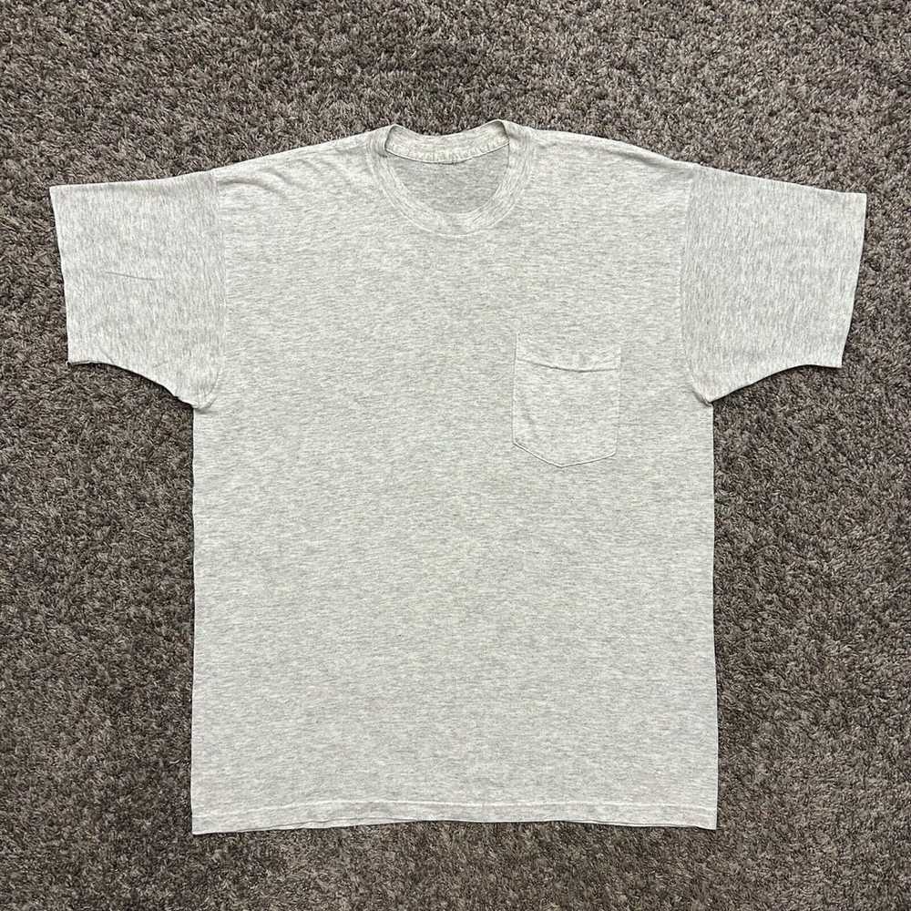 Vintage Faded Blank Shirt Pocket Tee 80s 90s Sun … - image 3