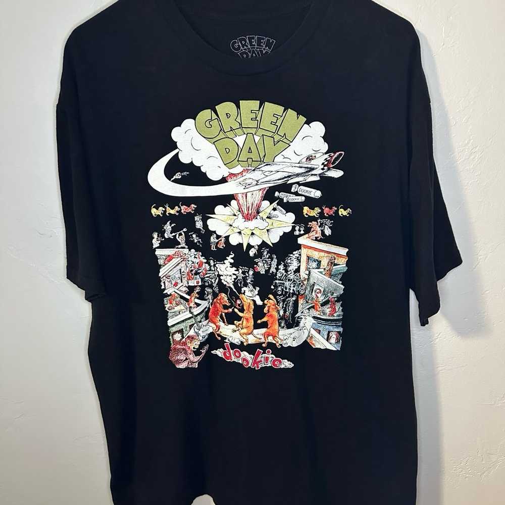 Green Day dookie black graphic T-shirt XL - image 1
