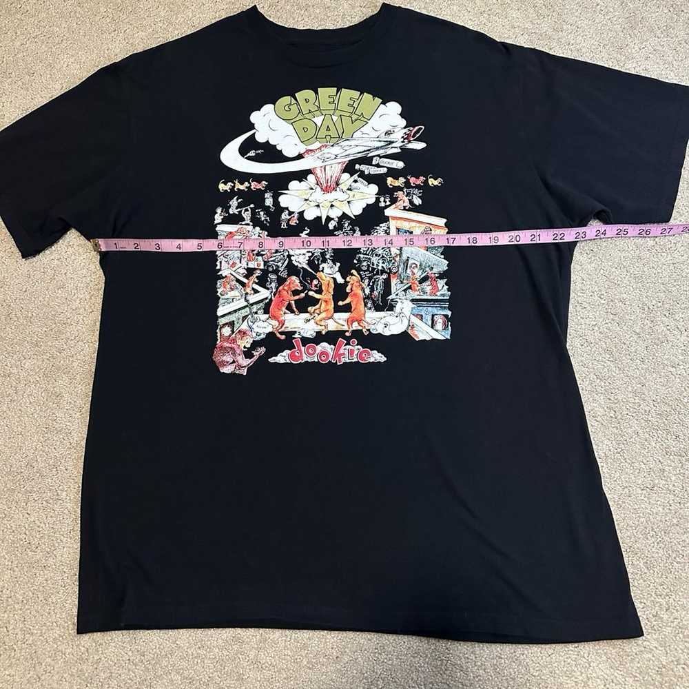 Green Day dookie black graphic T-shirt XL - image 7