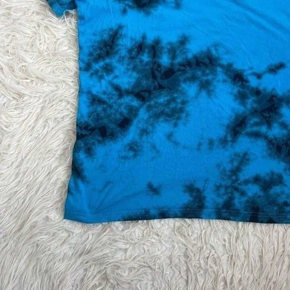 Champion Teal Galaxy Dye T-Shirt Tie Dye Embroide… - image 8