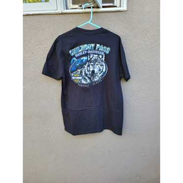 2007 Harley Davidson Skagway Alaska Wolf T-Shirt … - image 1