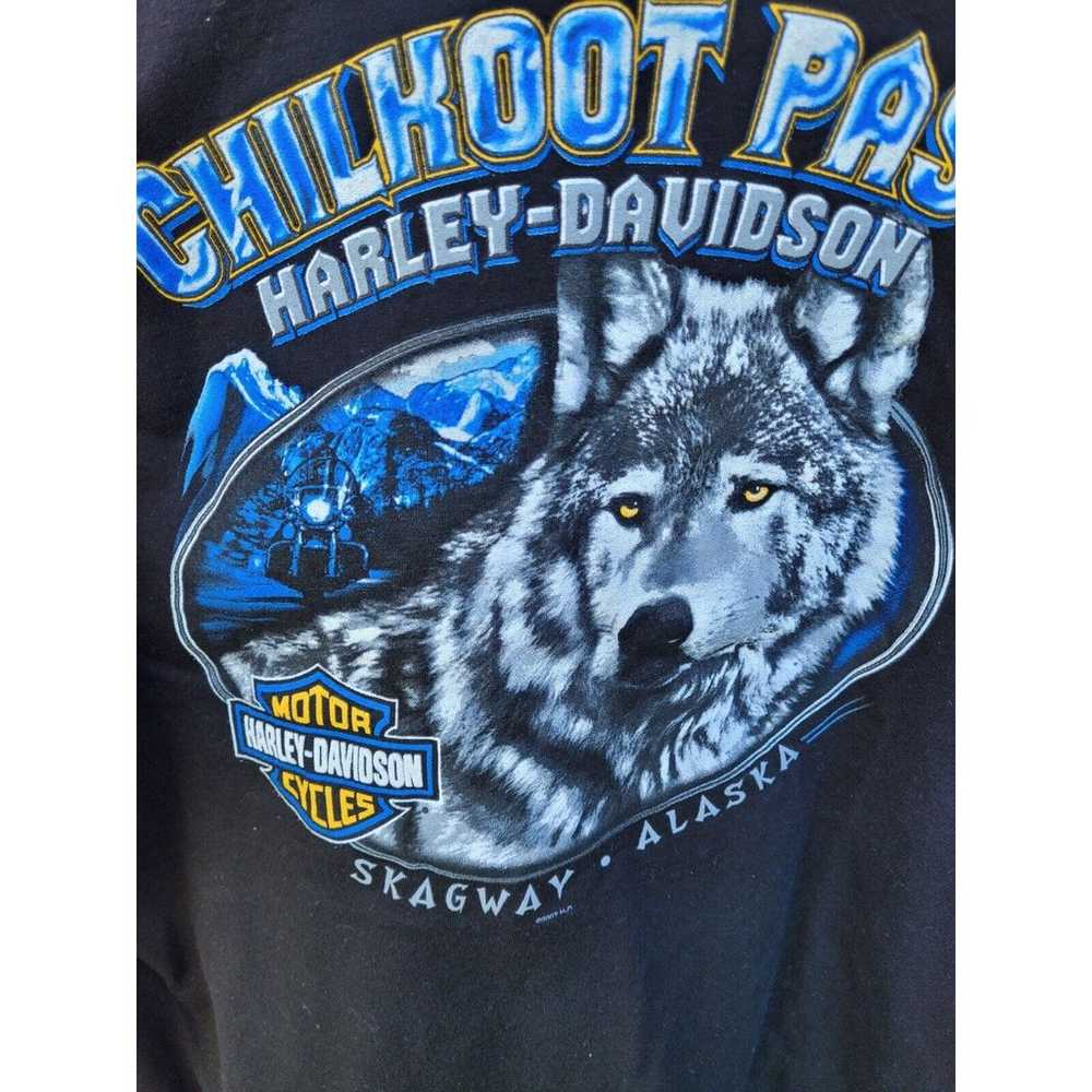 2007 Harley Davidson Skagway Alaska Wolf T-Shirt … - image 3