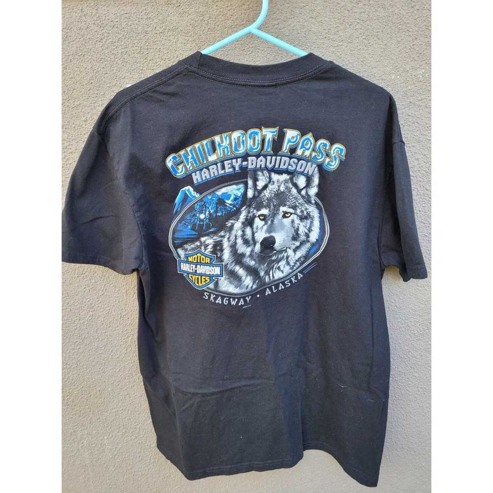 2007 Harley Davidson Skagway Alaska Wolf T-Shirt … - image 6
