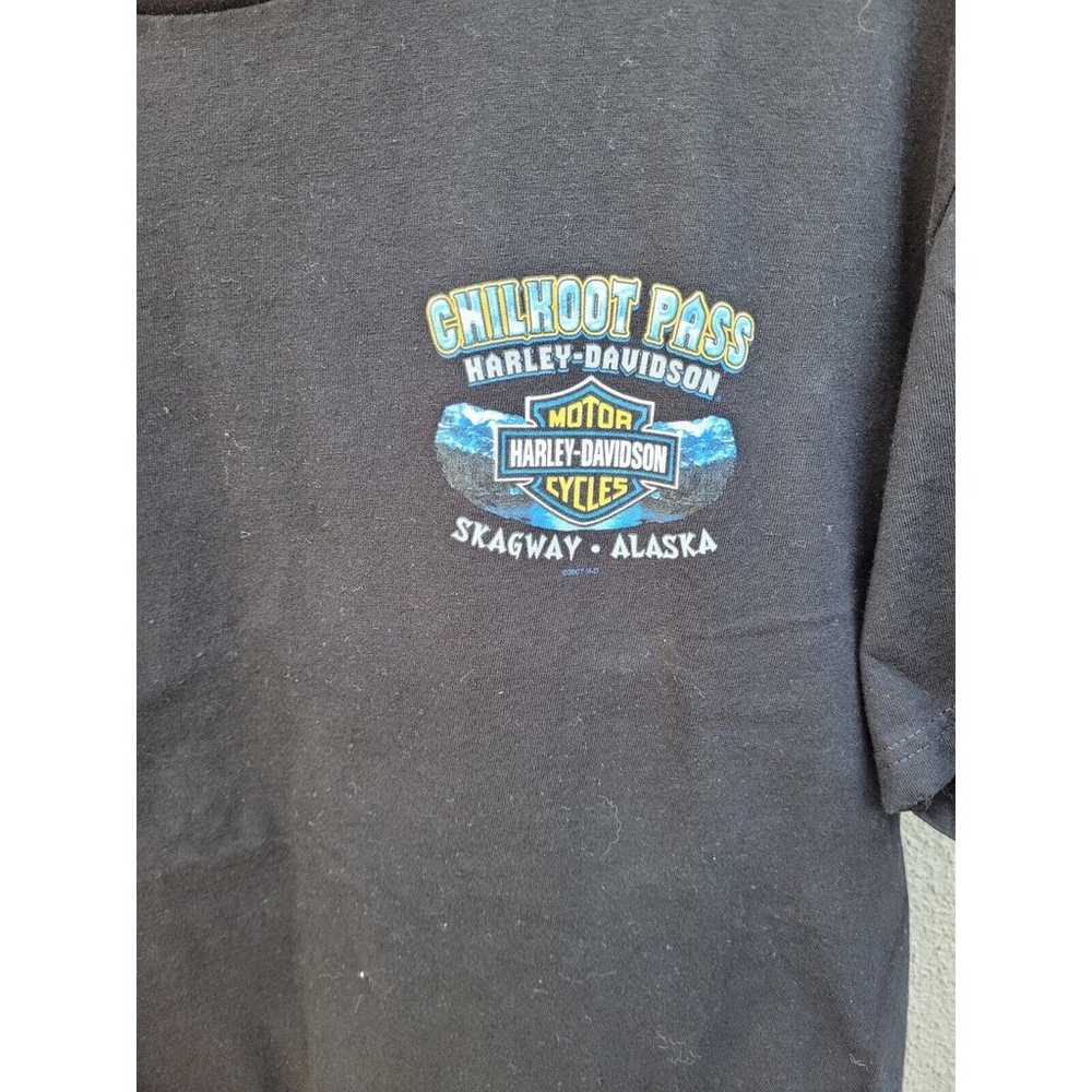 2007 Harley Davidson Skagway Alaska Wolf T-Shirt … - image 8