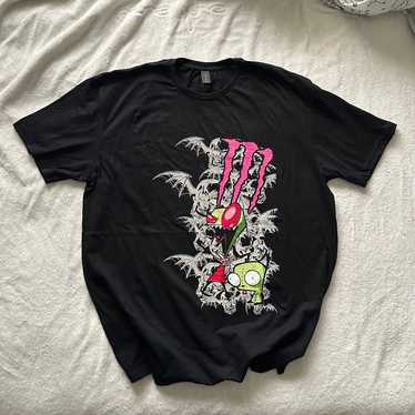 Avenged Skull Invader Zim Goth Shirt, Mens Size L - image 1