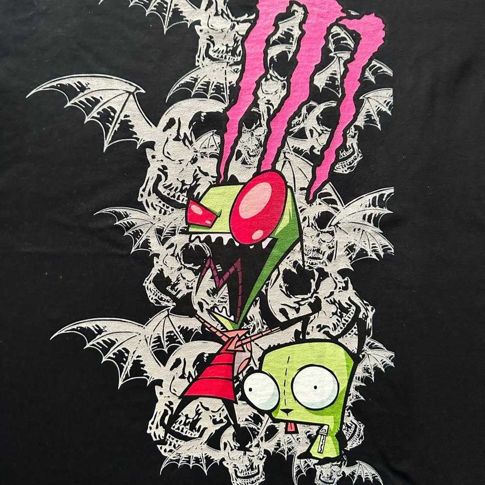 Avenged Skull Invader Zim Goth Shirt, Mens Size L - image 4