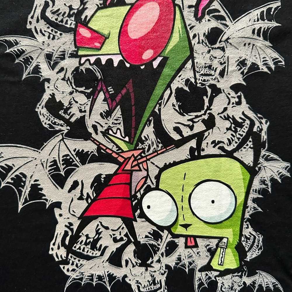 Avenged Skull Invader Zim Goth Shirt, Mens Size L - image 5