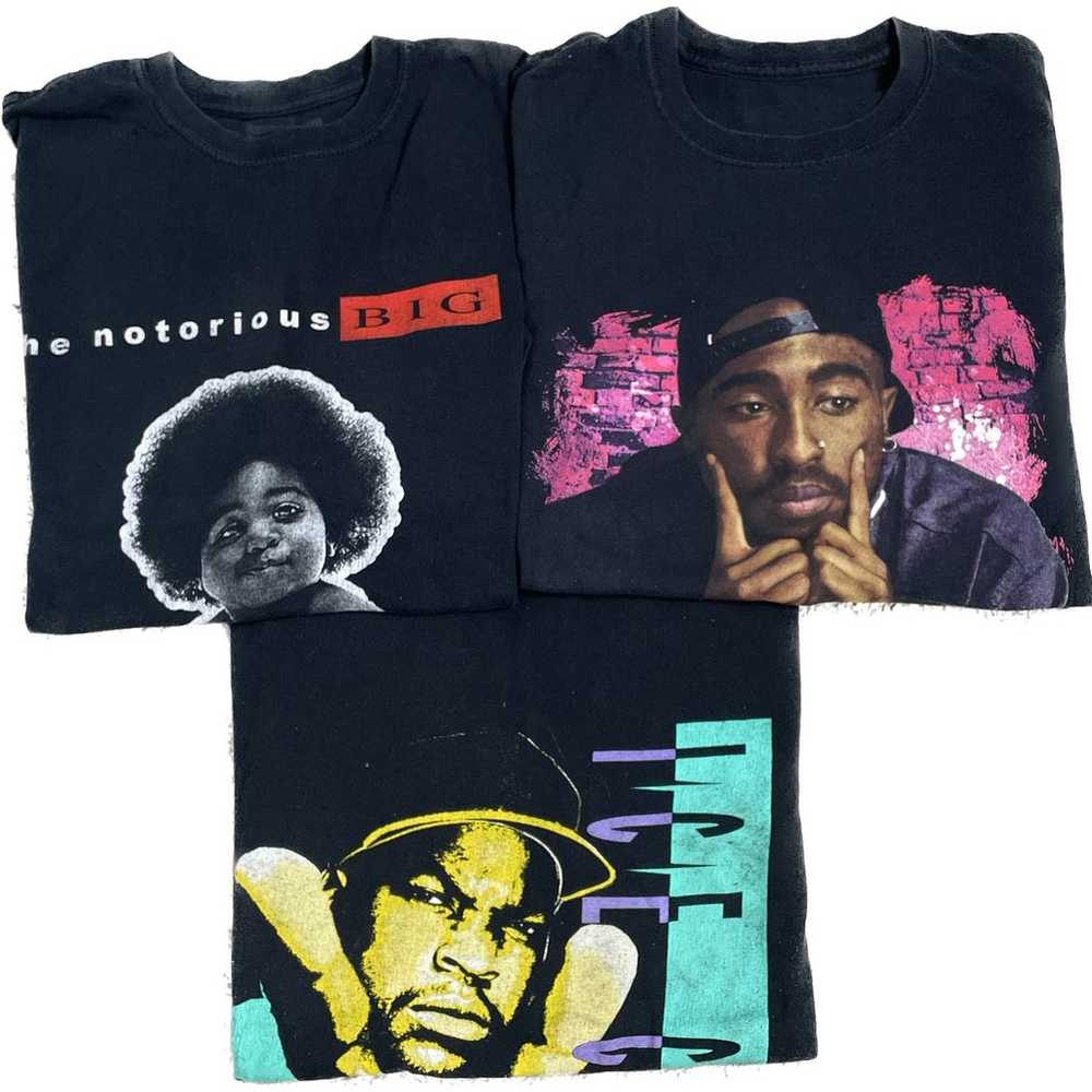 Bundle of 3 Classic Graphic Music Rap Tees Size S - image 1