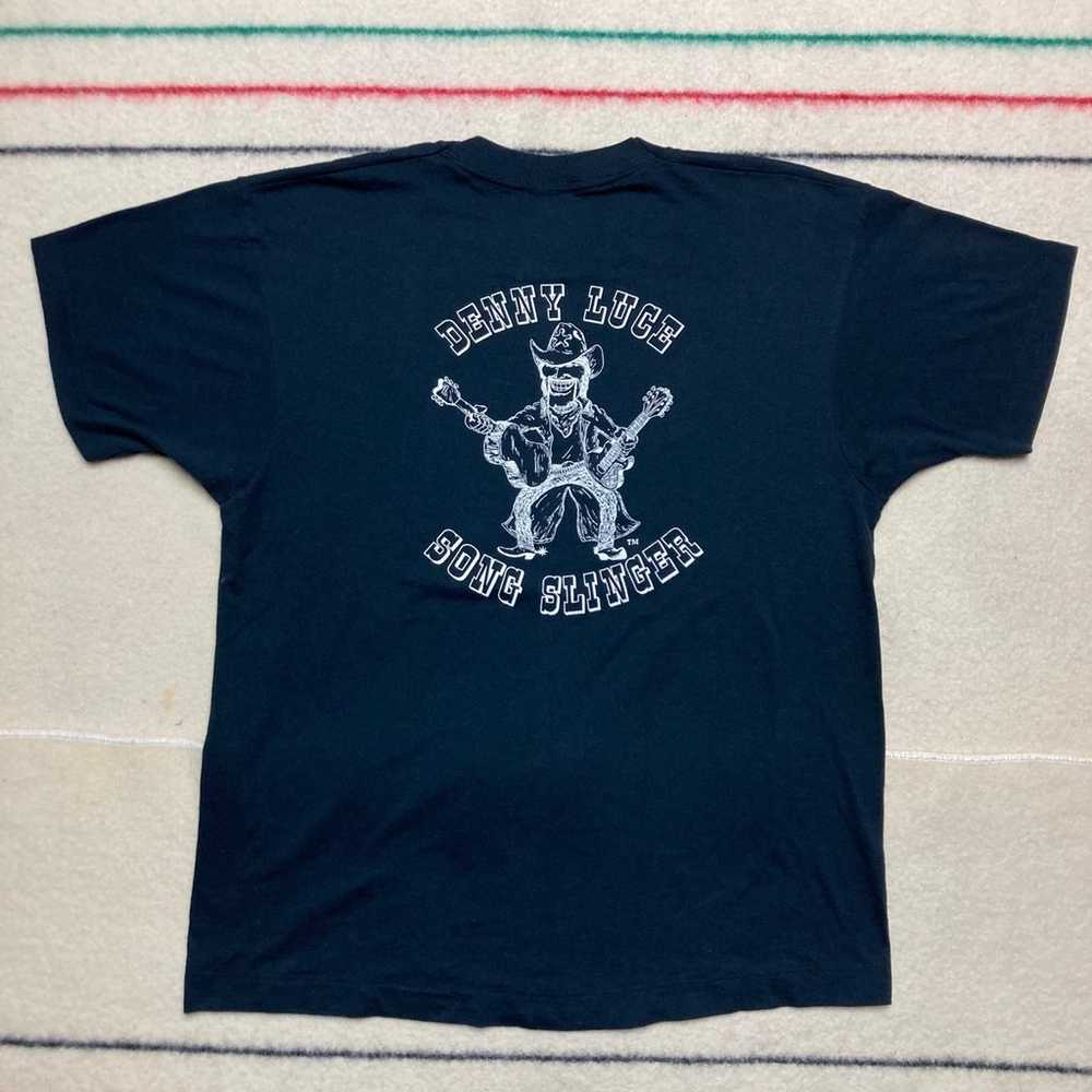 Vintage 80s denny Luce song slinger t shirt count… - image 1