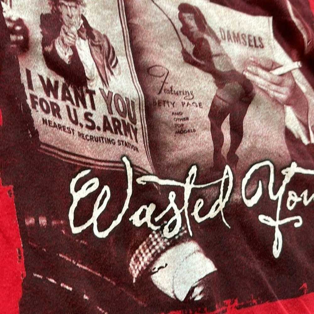 Men’s Fly Supply Wasted Youth Tshirt L Red - image 4