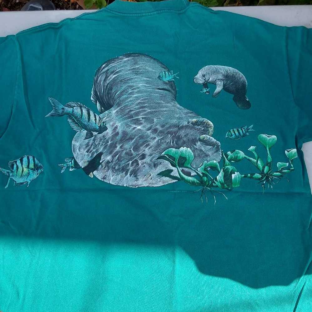 Vintage sea world T-shirt double sidede - image 2