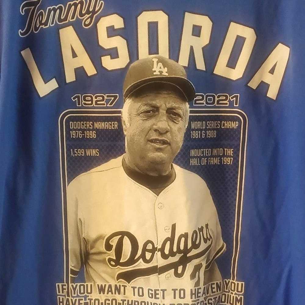 TOMMY LASORDA T-shirt Los Angeles Baseball Legend… - image 5