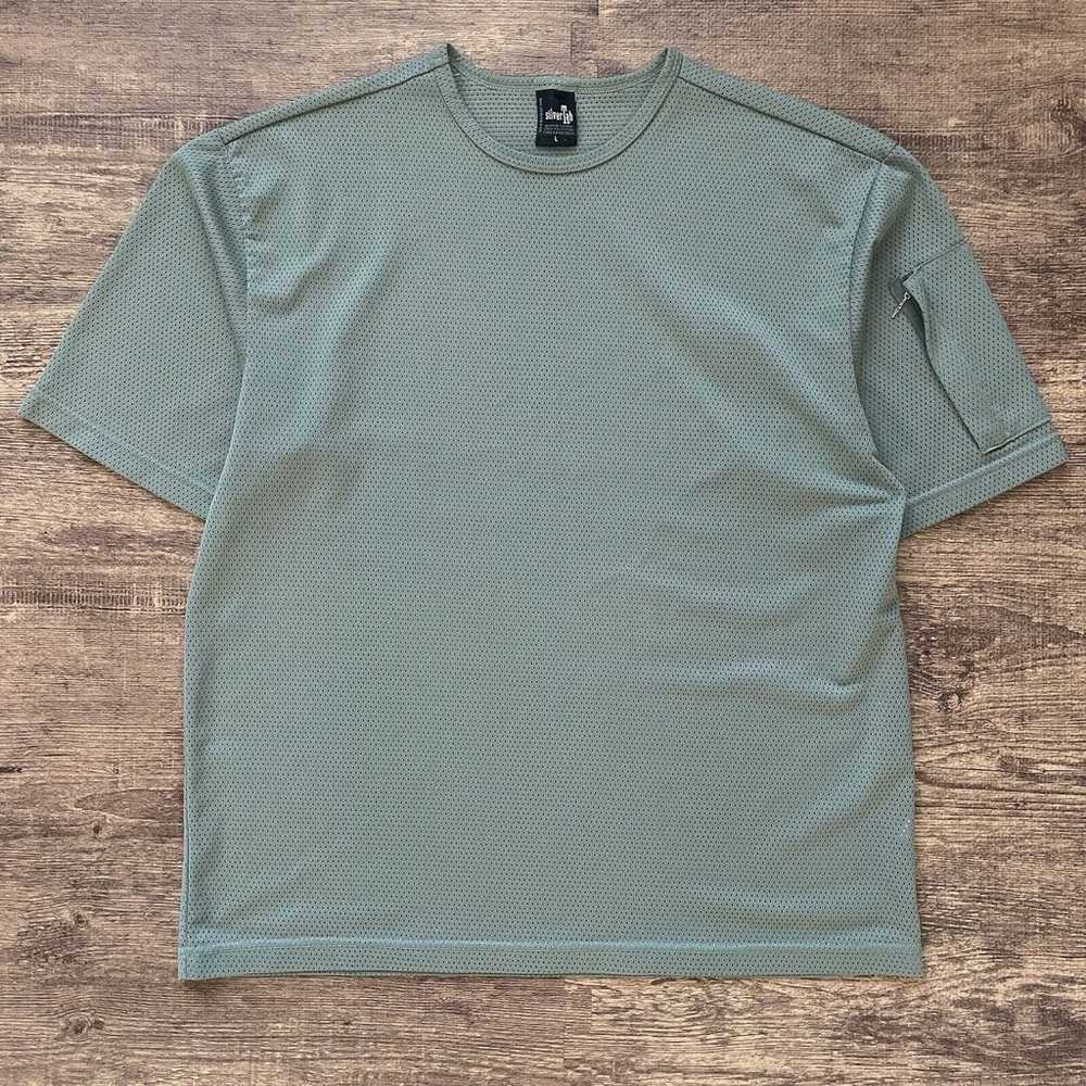 Vintage Levi's Silvertab Jersey Shirt Mesh Green … - image 1